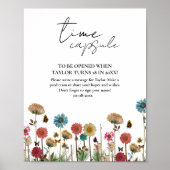 Baby in blühender Blume Baby Time Kapselunterschri Poster (Vorne)