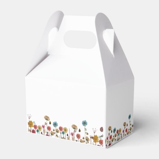 Baby in blühender Blume Babydusche Geschenkschachtel (Rückseite)