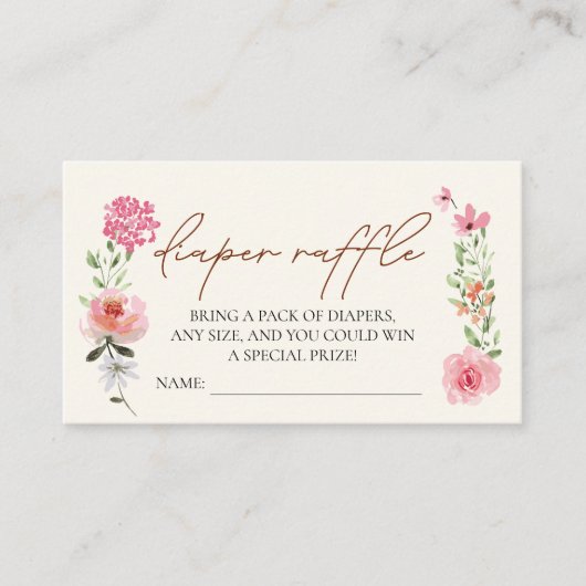 Baby in blühender Blume Kinderdusche-Windelpreisve Begleitkarte (Vorderseite)