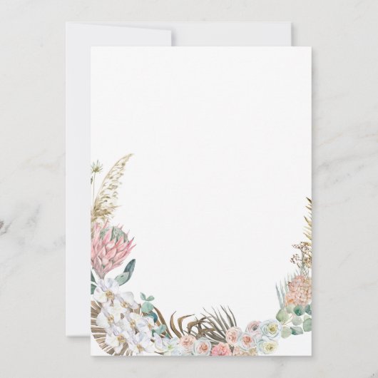 Baby in blühender böhmischer Blütendusche einladen (Rückseite)