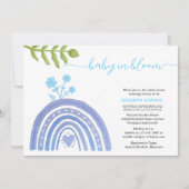 Baby in blühender eleganter Regenbogenbabydusche Einladung (Vorderseite)