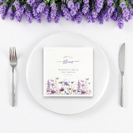 Baby in blühender, moderner Aquarell Babydusche Serviette