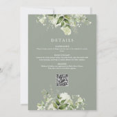 Baby in blühender Rasenfläche in einer Babydusche Einladung (Rückseite)