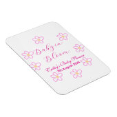 Baby in blühender rosa Blume Babydusche schlicht e Magnet (Rechte Seite)
