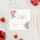 Baby in blühender Wildblume Frühjahrsdusche Serviette (Beispiel)