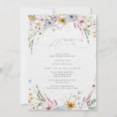 Baby in blühender Wildblume Kinderdusche Einladung (Vorderseite)