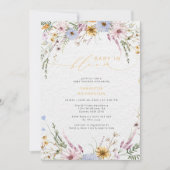 Baby in blühender Wildblume Kinderdusche Einladung (Vorderseite)