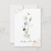 Baby in blühender Wildblume Rustikale Babydusche Dankeskarte (Rückseite)