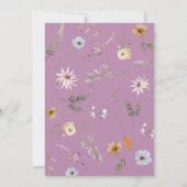 Baby in blühender Wildblume Rustikale Babydusche Einladung (Rückseite)