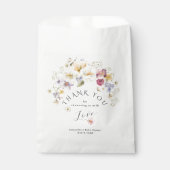 Baby in blühender Wildblume Rustikale Babydusche Geschenktütchen (Vorderseite)