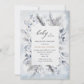 Baby in blühender Winter Blütendusche einladen (Vorderseite)