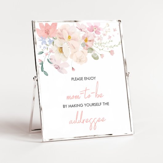 Baby in Blush Blink Rosa Floral Envelope Station Poster