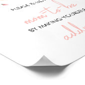 Baby in Blush Blink Rosa Floral Envelope Station Poster (Ecke)