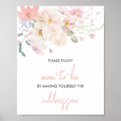Baby in Blush Blink Rosa Floral Envelope Station Poster (Vorne)