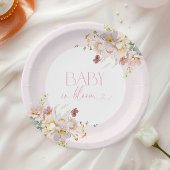 Baby in Blush Blush Pink BläsernBaby Dusche Pappteller