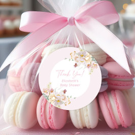 Baby in Blush Blush Pink BläsernBaby Dusche Runder Aufkleber