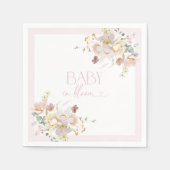 Baby in Blush Blush Pink BläsernBaby Dusche Serviette (Vorderseite)