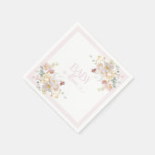 Baby in Blush Blush Pink BläsernBaby Dusche Serviette (Ecke)