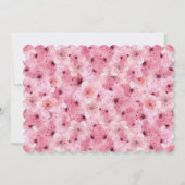 Baby in Blush Rosa Blume Bloral Baby Dusche Einladung (Rückseite)