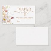 Baby in Blüte Baby Duschdusche Windeln Raffle Visitenkarte (Vorne/Hinten)
