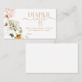 Baby in Blüte Baby Duschdusche Windeln Raffle Visitenkarte (Vorne/Hinten)