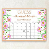 Baby in Blüte Baby Dusche Schätzung Fälligkeitskal Poster