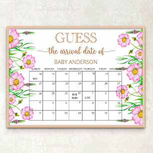 Baby in Blüte Baby Shower Rate den voraussichtlich Poster