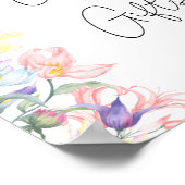 Baby in Blüte Babydusche Karten und Geschenke Poster (Ecke)