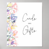 Baby in Blüte Babydusche Karten und Geschenke Poster (Vorne)