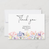 Baby in Blüte danke Babydusche (Vorderseite)