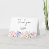 Baby in Blüte danke Babydusche (Vorderseite)