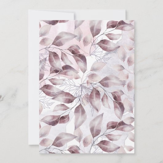 Baby in Blüte Fall Blumendusche einladen (Rückseite)