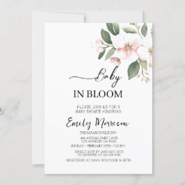 Baby in Blüte Kirry Blume Kinderdusche Einladung