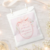 Baby in Blüte Retro-Preppy-Schleife personalisiert Geschenktütchen (Ausgeschnitten)