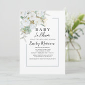 Baby in Blüte und Cheery Brunches Babydusche Einladung (Stehend Vorderseite)