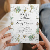 Baby in Blüte und Cheery Brunches Babydusche Einladung