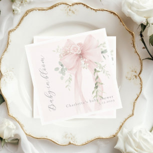 Baby in Blüte Whimsical Bow Baby Shower Serviette