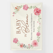 Baby in Blütenblütenblume Kinderdusche nach Maß Banner (Vertikal)