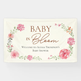 Baby in Blütenblütenblütendusche Banner