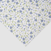 Baby in Blütendusche Blauer Vintage Blume Junge Seidenpapier (Detail)