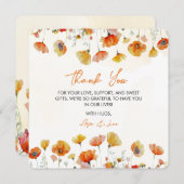 Baby in Blütendusche Danke Karte (Vorne/Hinten)