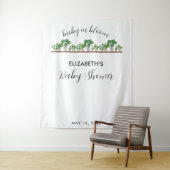 Baby in Blütendusche Grünpflanzen Botanisch Wandteppich (Beispiel)