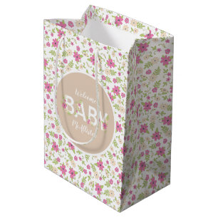 Baby in Blütendusche Mittlere Geschenktüte