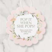 Baby in Blütendusche Pop, wenn sie Pop Geschenkanhänger (Vorderseite)