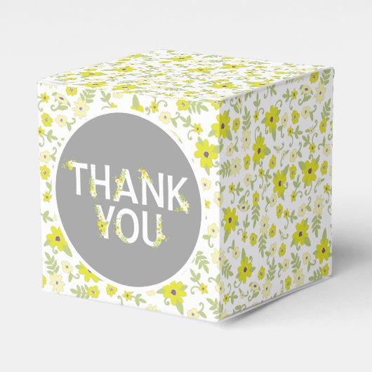 Baby in Blütendusche Vintage Blume Geschlecht neut Geschenkschachtel (Vorderseite)