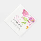 Baby in Blütendusche Wasserfarben Blume Serviette (Ecke)