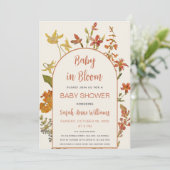 Baby in Blütendusche Wildblumen Blumenwasser Einladung (Stehend Vorderseite)