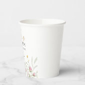 Baby in Blütendusche Wildblumen Papiertasse Pappbecher (Links)