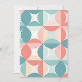 Baby in Blütenfarbe Blumenkachel Blauer Dusche Einladung (Rückseite)