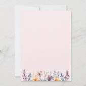 Baby in Blütenfarbe Blumenkachel Rosa Dusche Einladung (Rückseite)